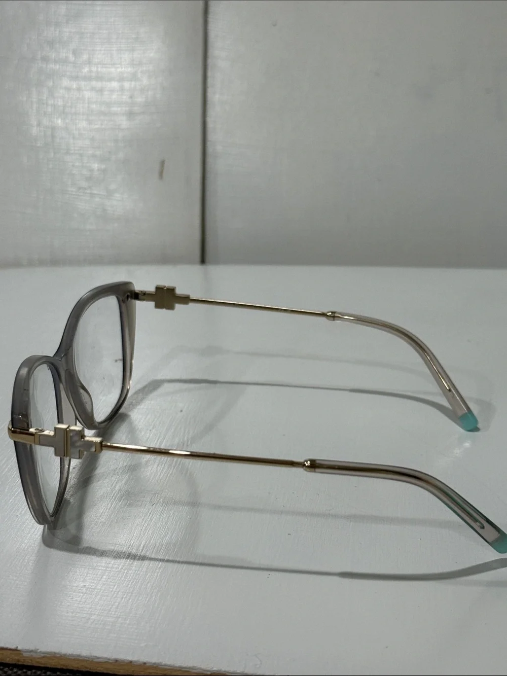 Tiffany & Co TF 2216 -8335 Satin  Champagne Eyeglass 🤓 Woman gold temples Italy